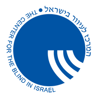 קישור לפייסבוק עם לוגו המרכז לעיוור